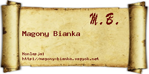Magony Bianka névjegykártya